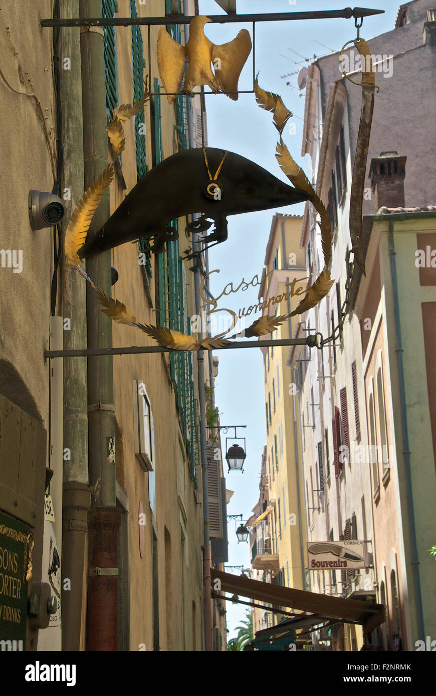 Ajaccio Casa Bonaparte sign Stock Photo, Royalty Free Image 87760755