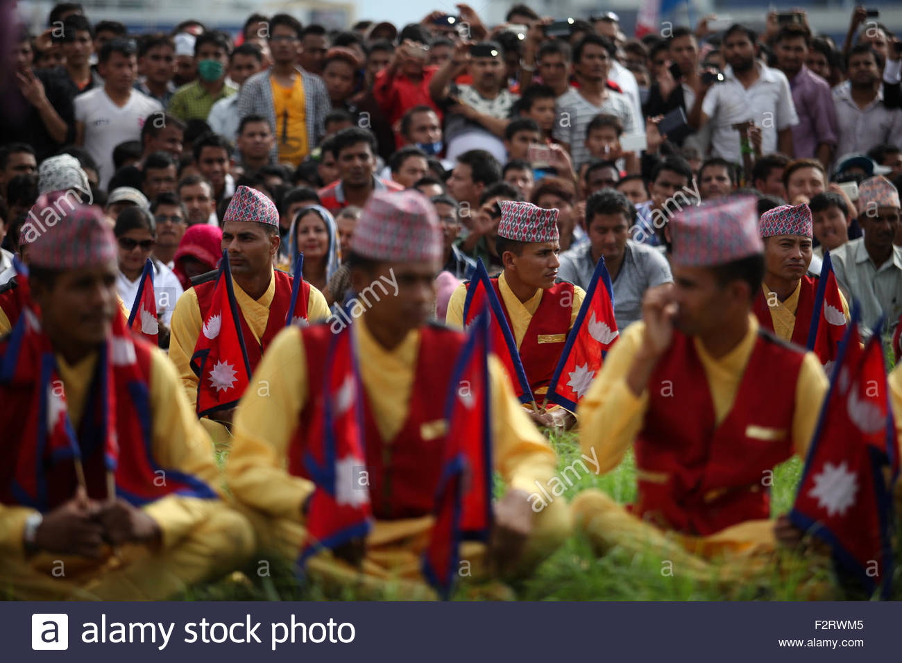 Kathmandu, Nepal. September 21st, 2015. NEPAL, Kathmandu Men wearing