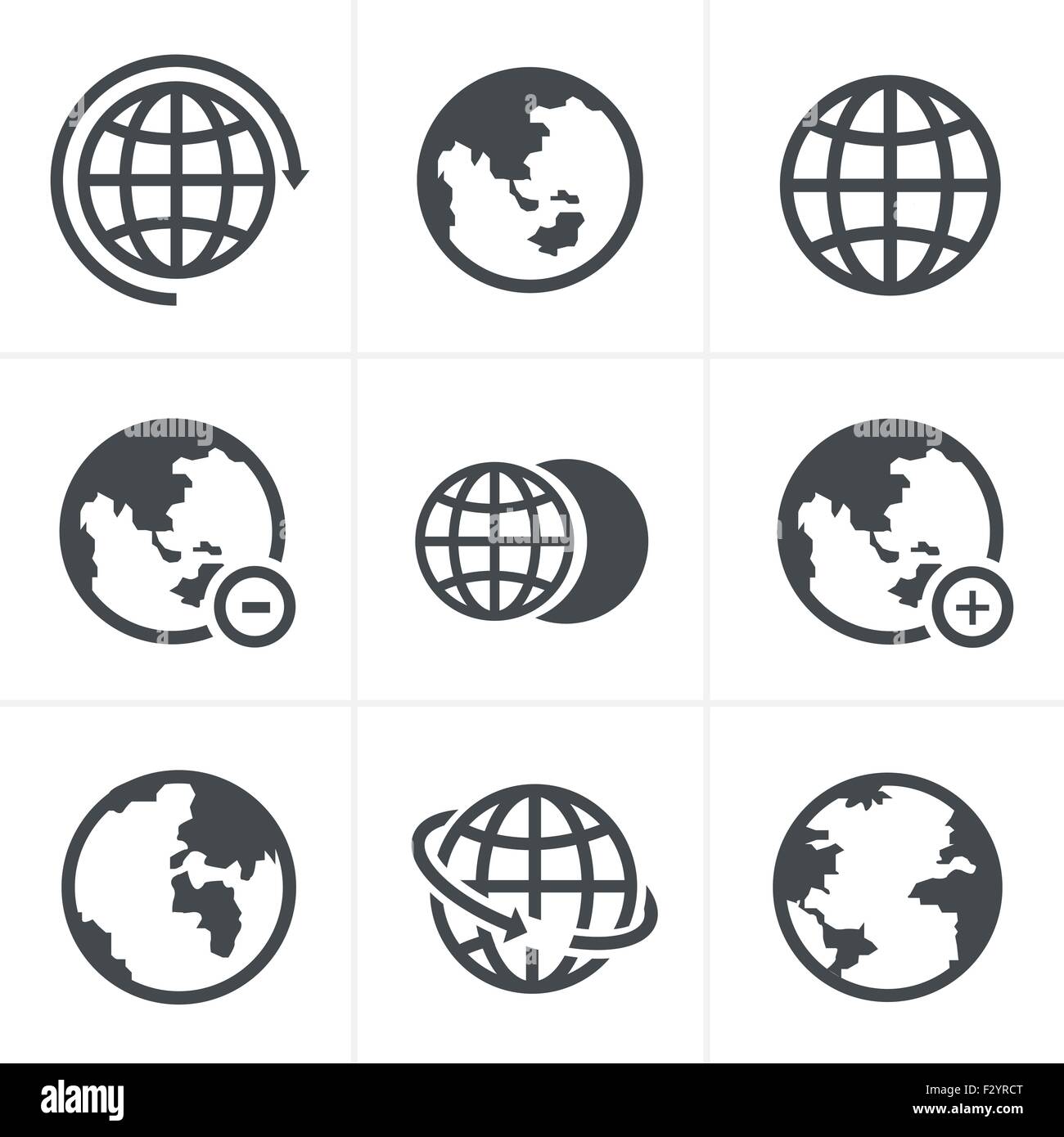 Earth Vector Icons Set Stock Vector Image Art Alamy