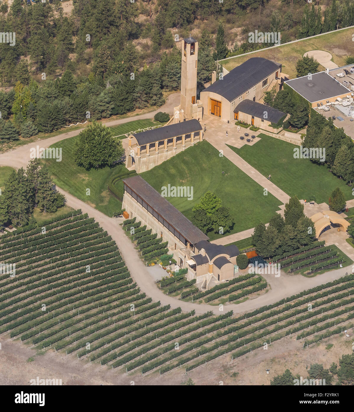Aerial Photograph of Mission Hill Winery situated in Kelowna, Canada