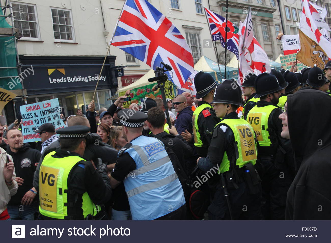 Image result for edl clash with police