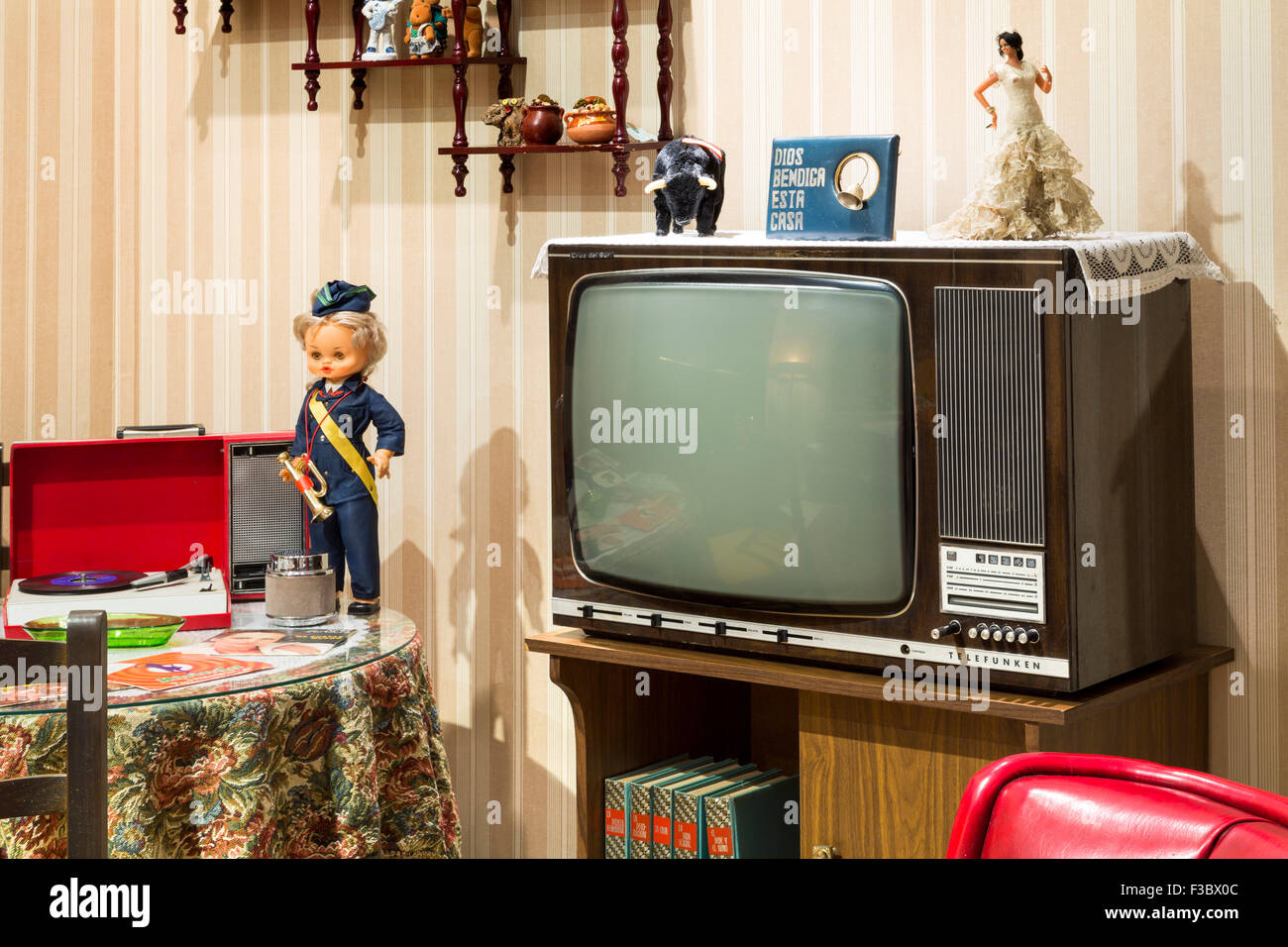Vintage TV Living Room 70s Stock Photo Royalty Free Image
