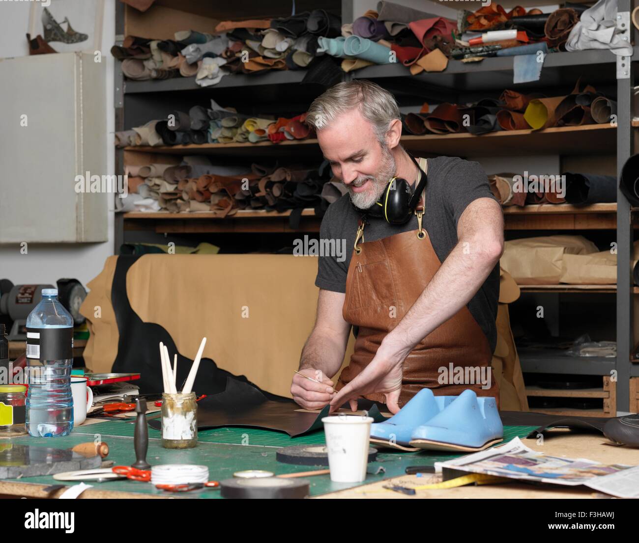 Shoemaker at work Stock Photo, Royalty Free Image 88277550 Alamy