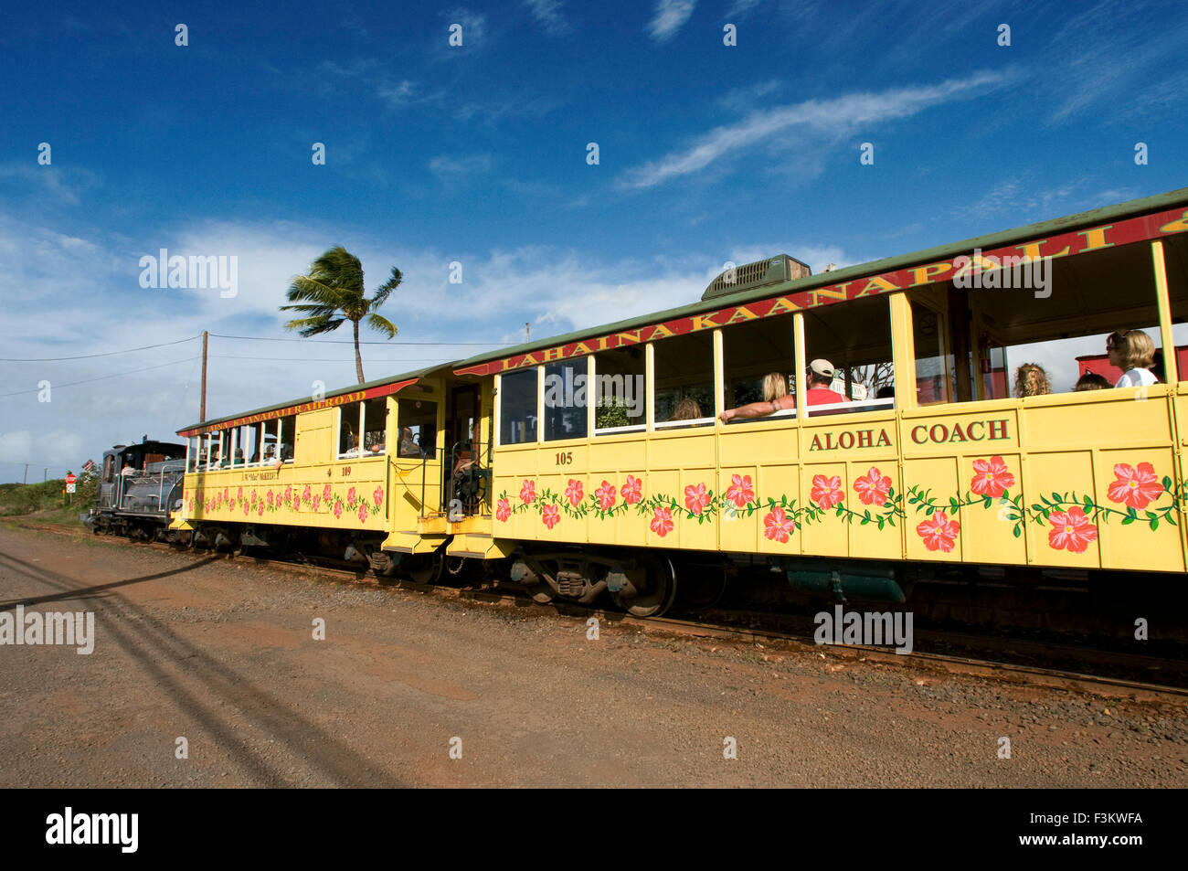 Sugar Cane Train. Maui. Hawaii. Old tourist train that runs through