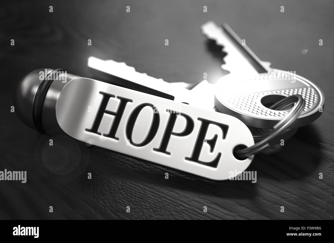 Hope Concept. Keys with Keyring Stock Photo, Royalty Free Image