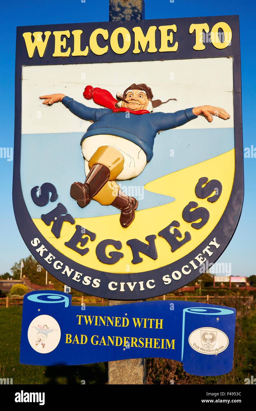 to Skegness road sign, Skegness, Lincolnshire, England, UK