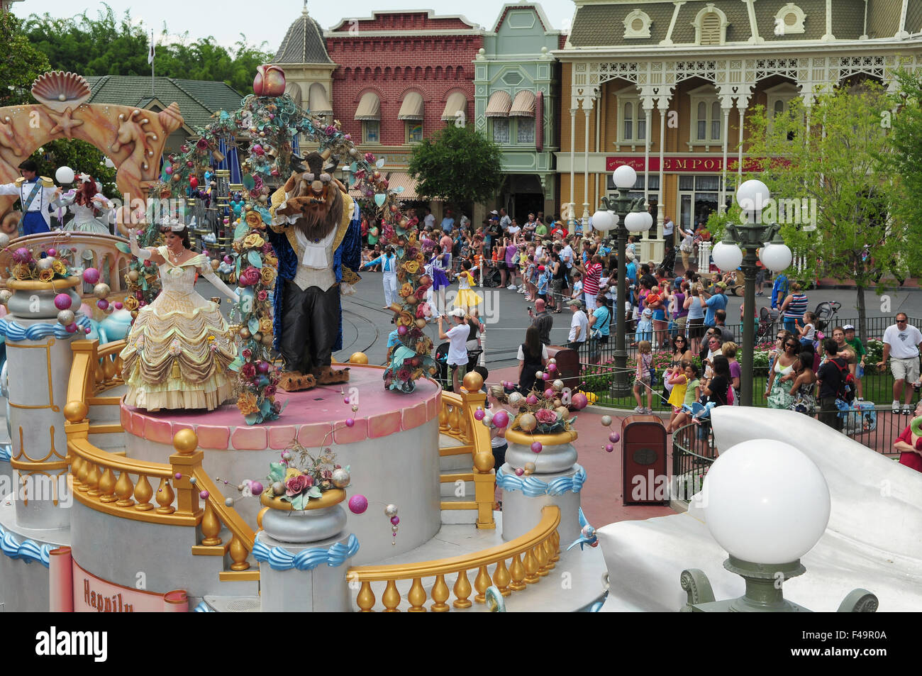 Beauty and the Beast "A Dream Come True" parade at Disney's Magic Stock