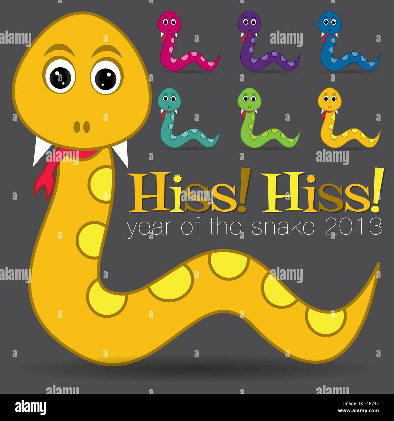 Chinese New Year Snake Characters In Vector Format Stock Vector Image