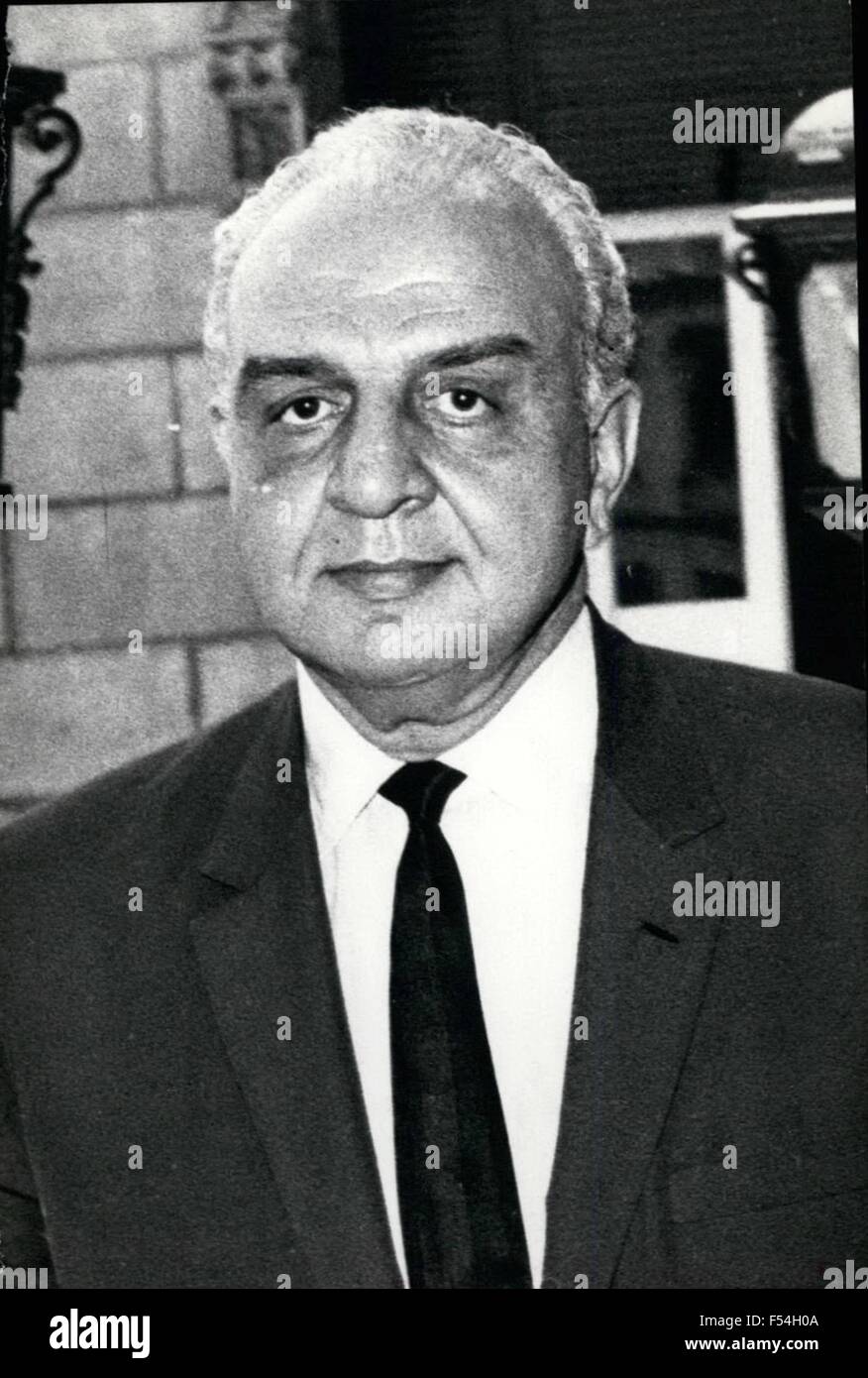 1968 - U.A.R. <b>Mamdouh Salem</b> Minister of Interior. - 1968-uar-mamdouh-salem-minister-of-interior-credit-image-keystone-F54H0A