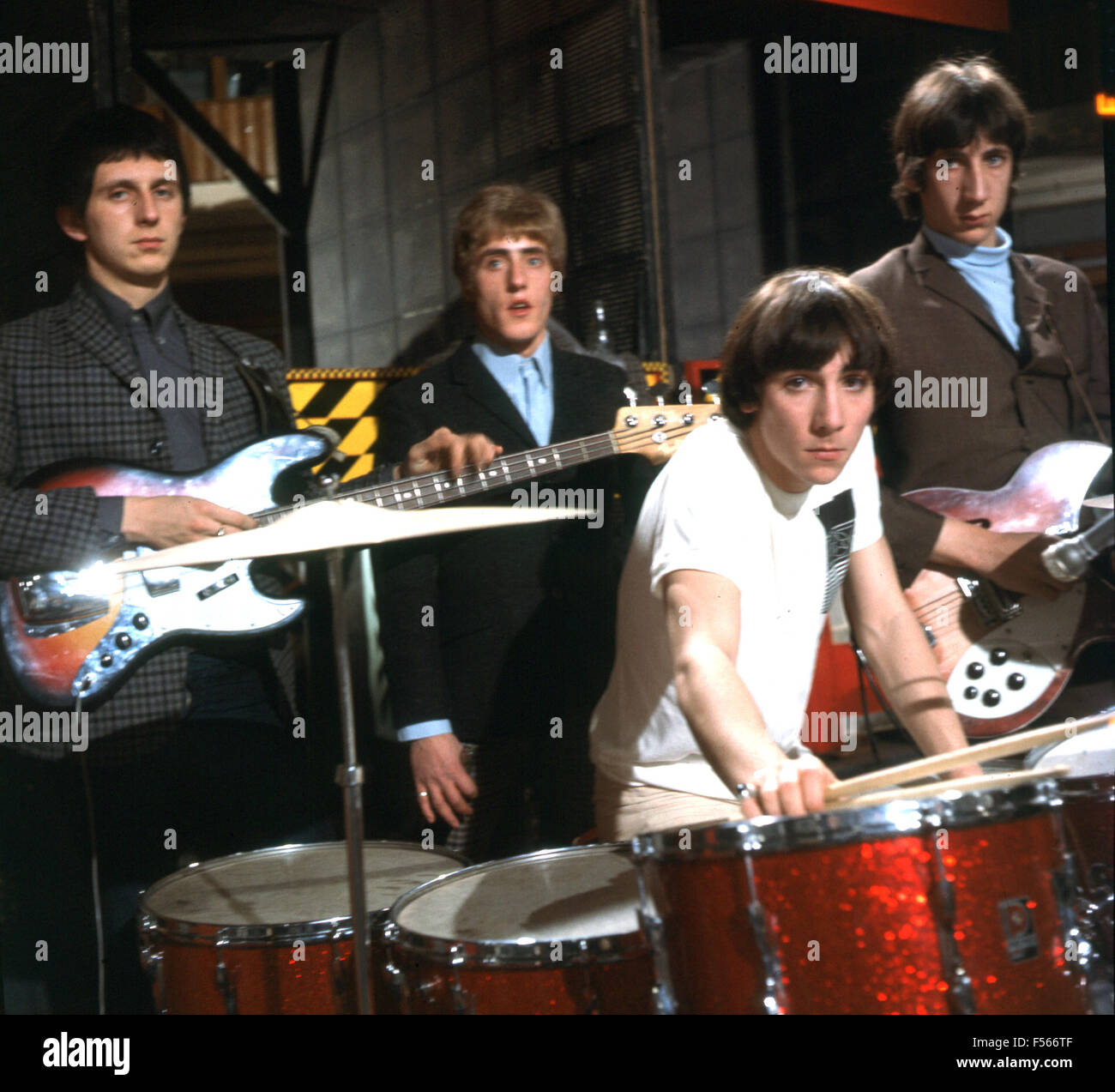 THE WHO UK Rock Group On Ready Steady Go In 1966 From Left John