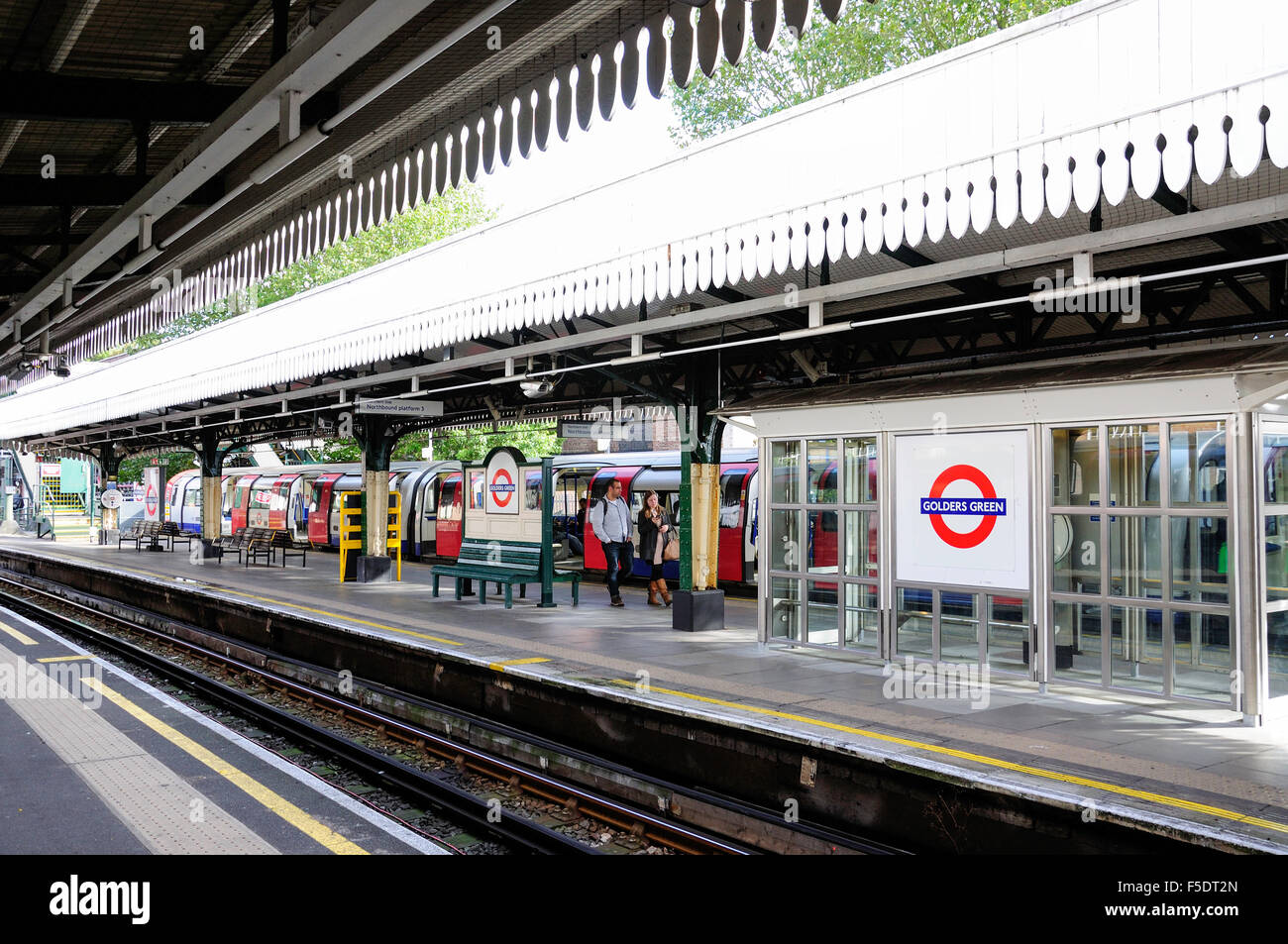 Platforms at Golders Green Underground Station, Golders Green, London