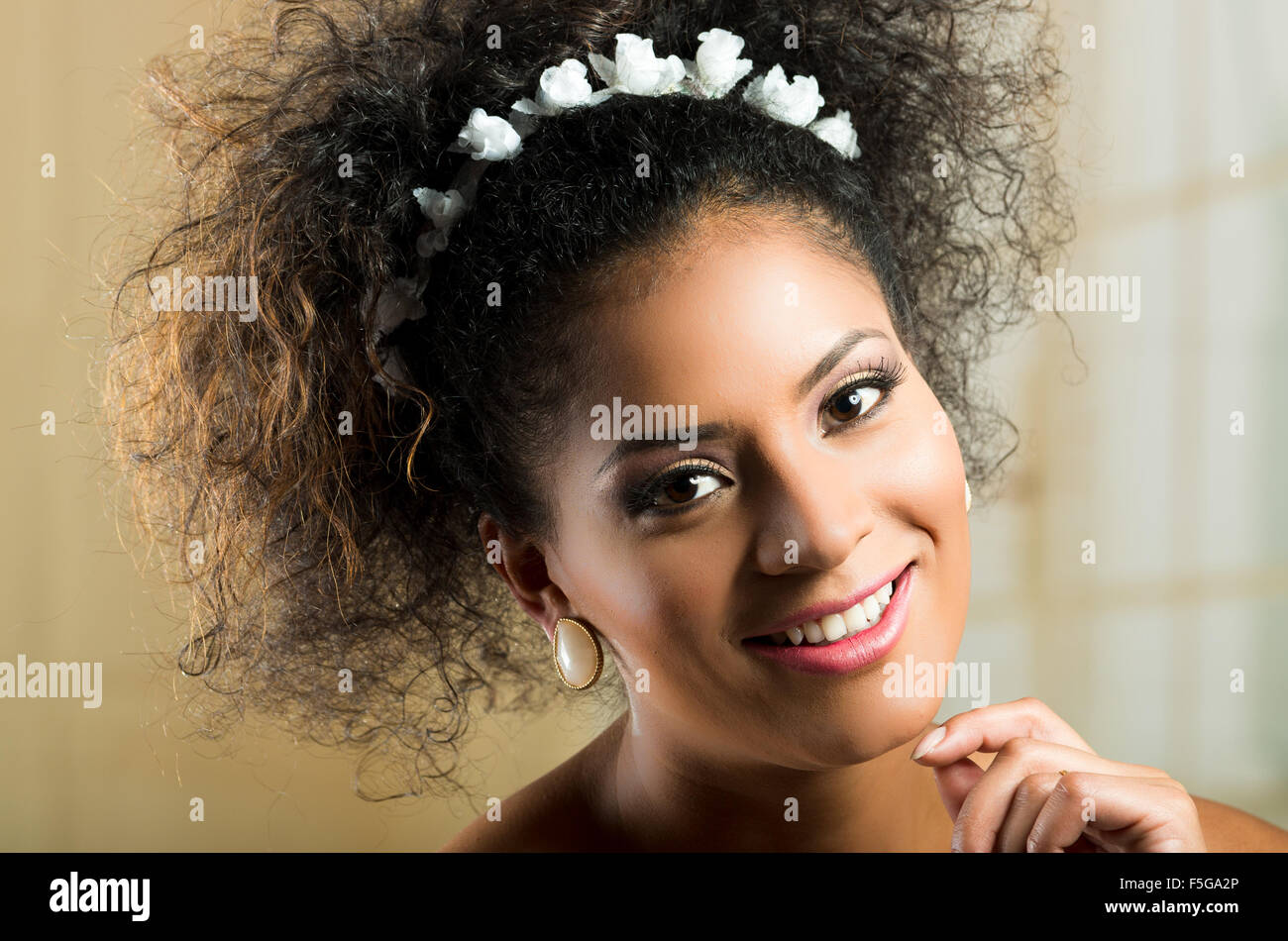 girl hair Hispanic with curly