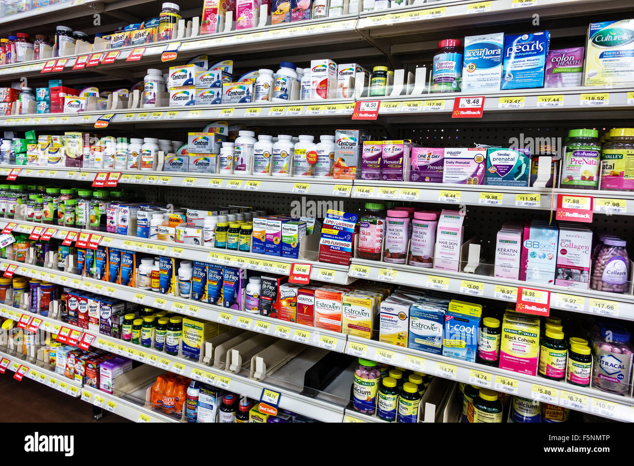 Stuart Florida Walmart shopping sale display shelves vitamins dietary