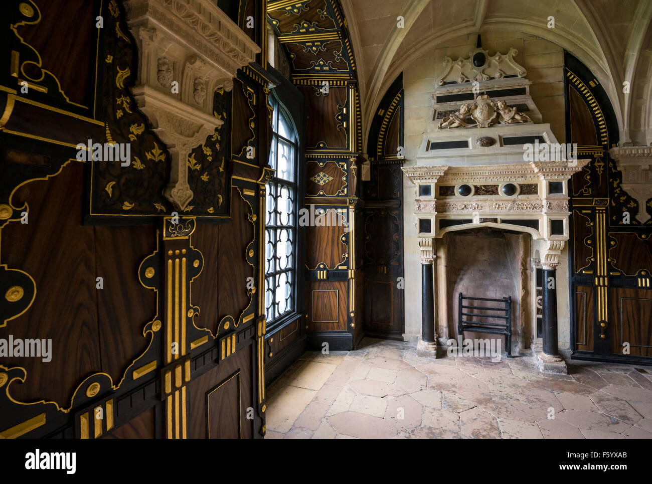Ornate marble fireplace at Bolsover castle in Derbyshire Stock Photo Royalty Free Image: 89738499 - Alamy