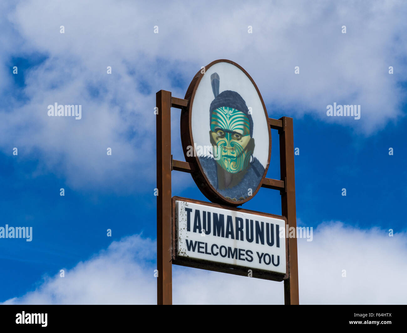 Memory and Mana. King Tawhiao Sign, Taumarunui, King Stock