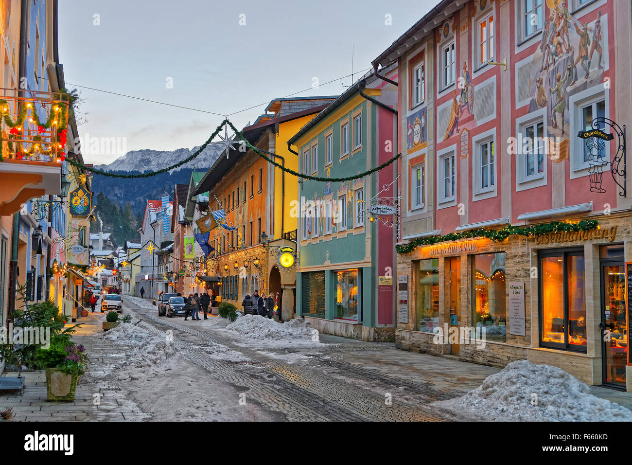 GARMISCH-PARTENKIRCHEN, GERMANY - JANUARY 06, 2015: Christmas mood in
