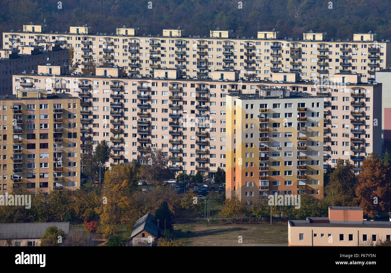 Housing development from a bird's eye view in Budapest (Hungary Stock