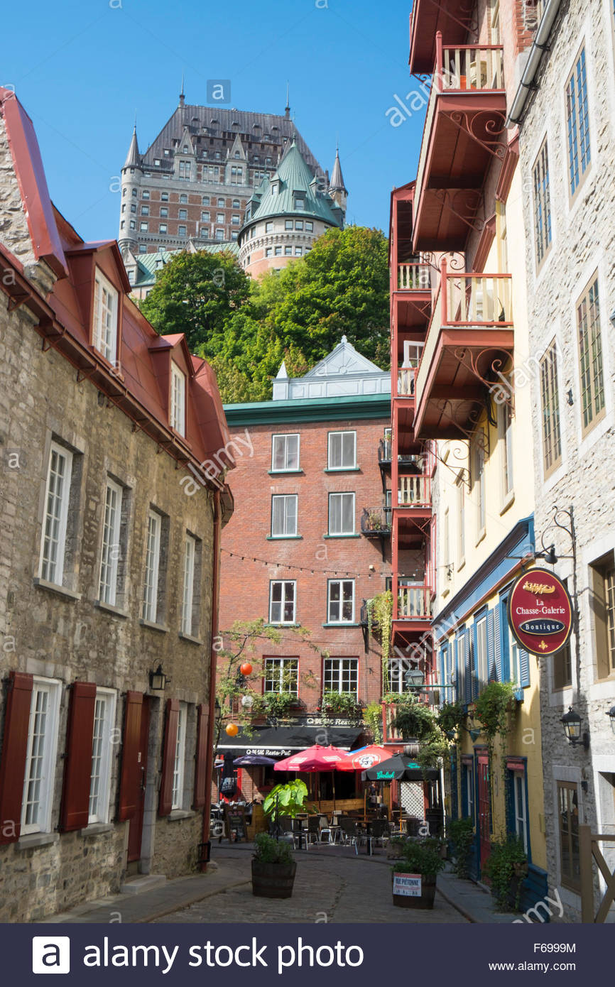 Alley in Lower Town Old Quebec (BasseVille), Quebec City, QC, Canada