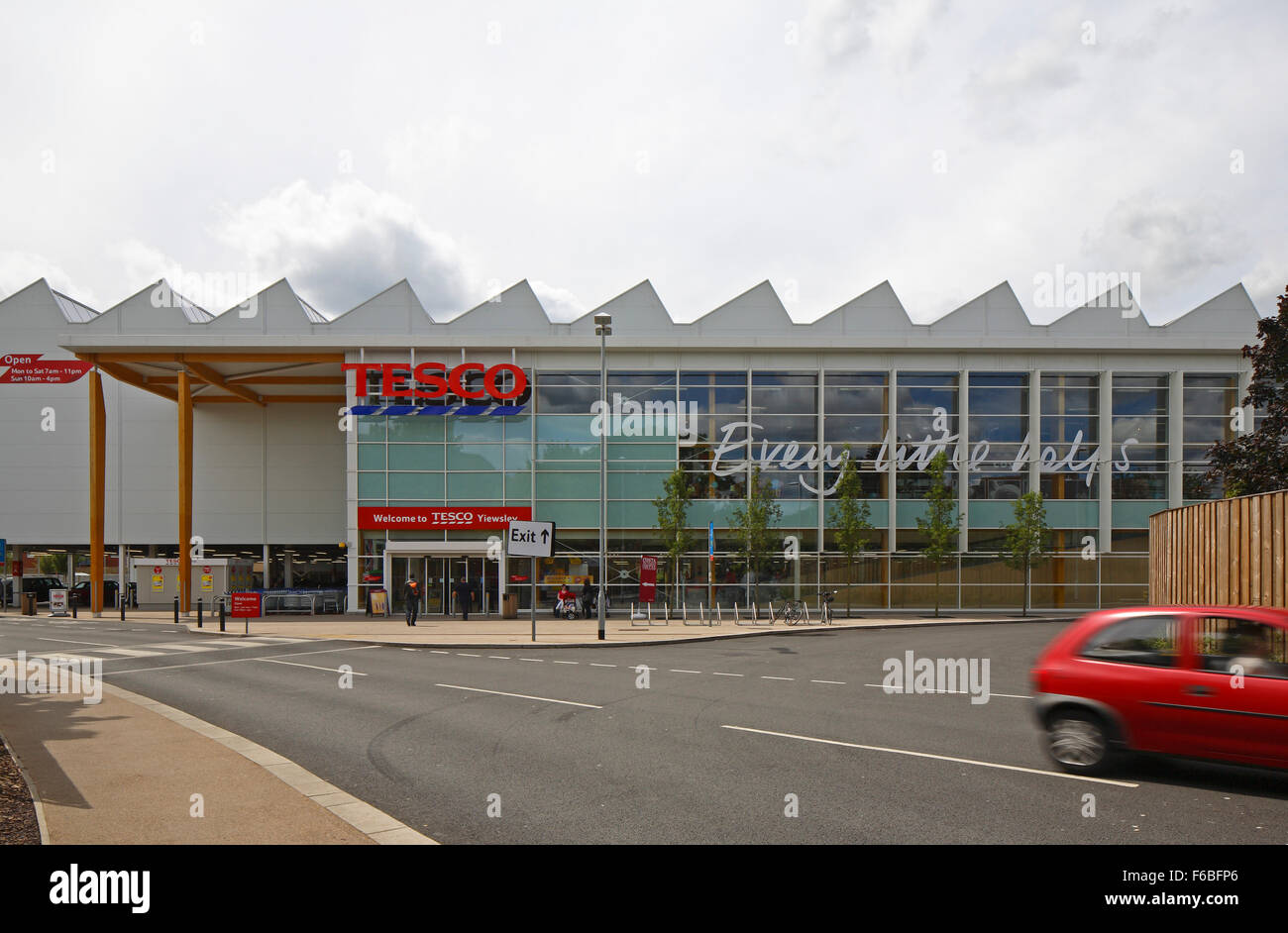 Tesco superstore in Yiewsley, West Drayton with approach. London Stock