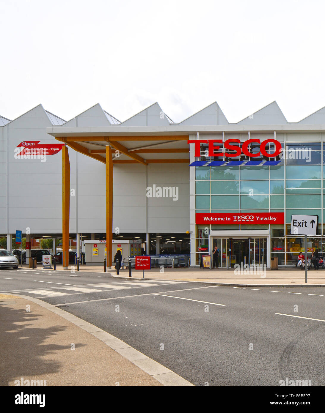 Tesco superstore in Yiewsley, West Drayton with approach. London Stock