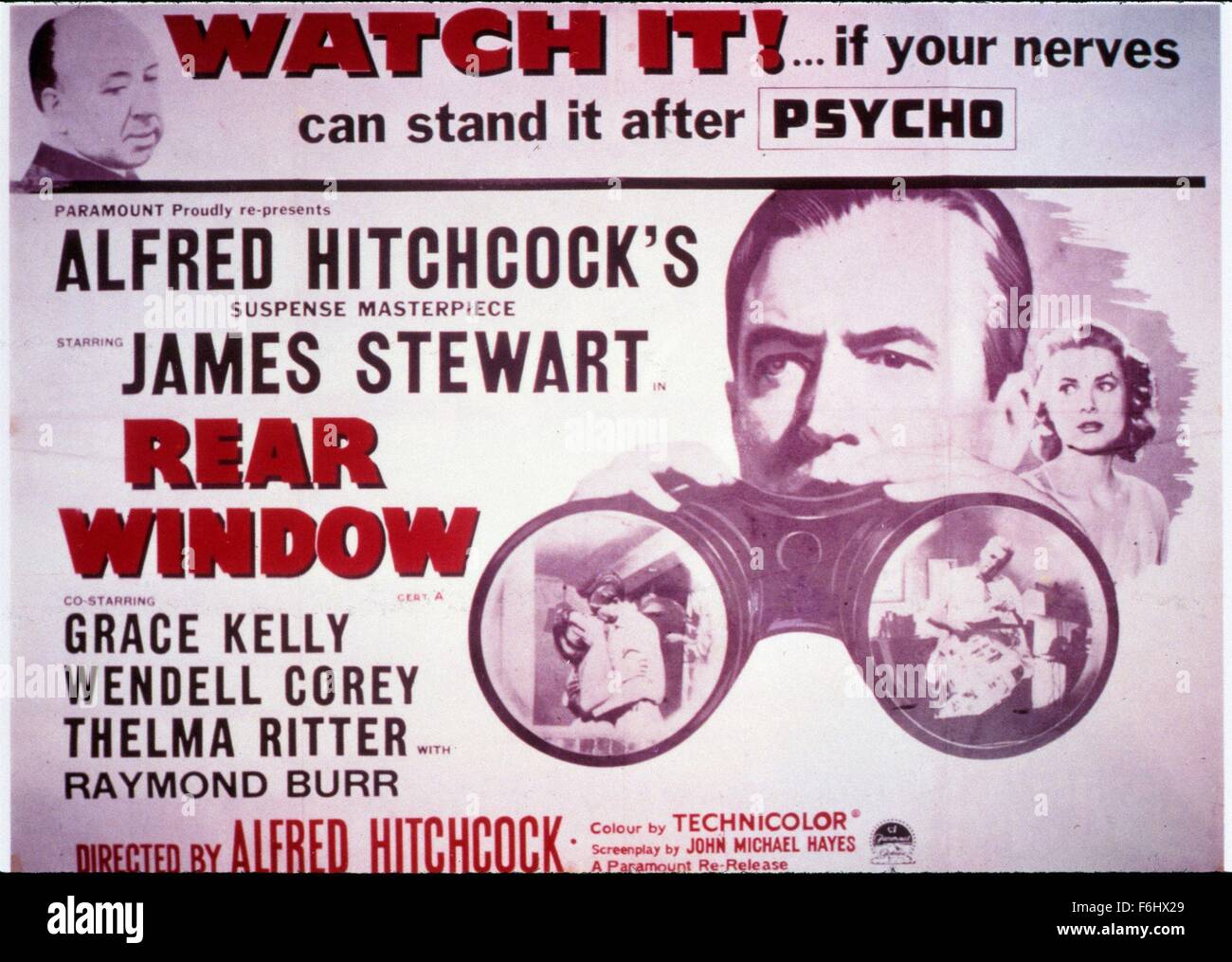 1954 Film Title REAR WINDOW Director ALFRED HITCHCOCK Studio