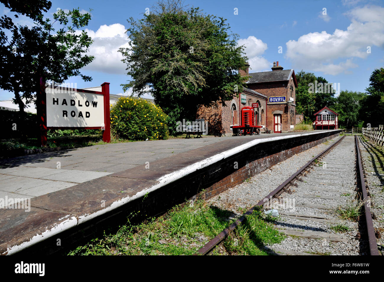 Hadlow Road railway station was a station on the single track Hooton
