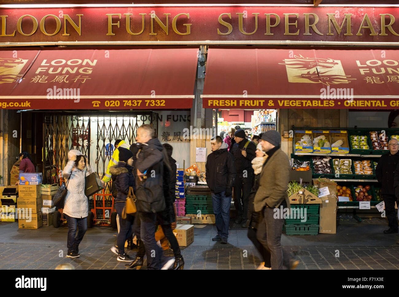 Loon Fung Chinese supermarket, Gerrard Street, Chinatown, London Stock