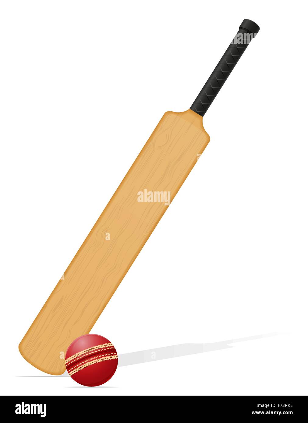 cricket bat and ball vector illustration isolated on white background