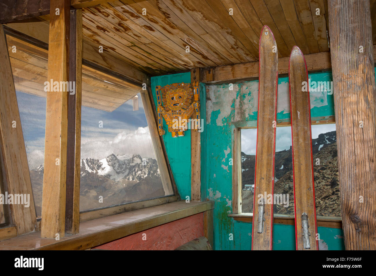 An Old Ski Club Hut On The Peak Of Chacaltaya 5 395m Looking Towards