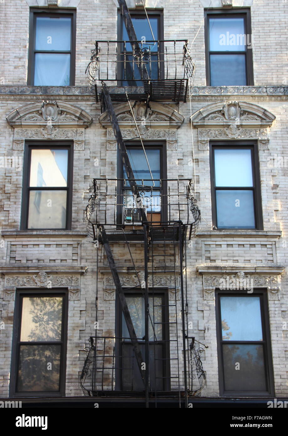 Apartment Building Fire Escape Ladder fire escape steel ladder on white apartment building facade in new Apartment Building Fire Escape Ladder fire escape steel ladder on white apartment building facade in new