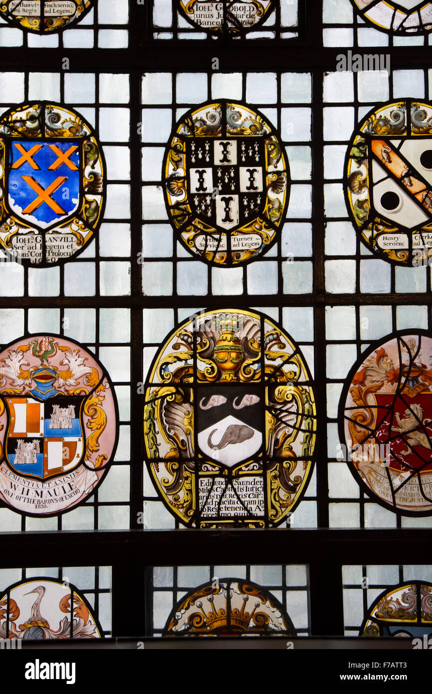 Stained glass window in the Common Room inside the Law Society in Stained glass window in the Common Room inside the Law Society in