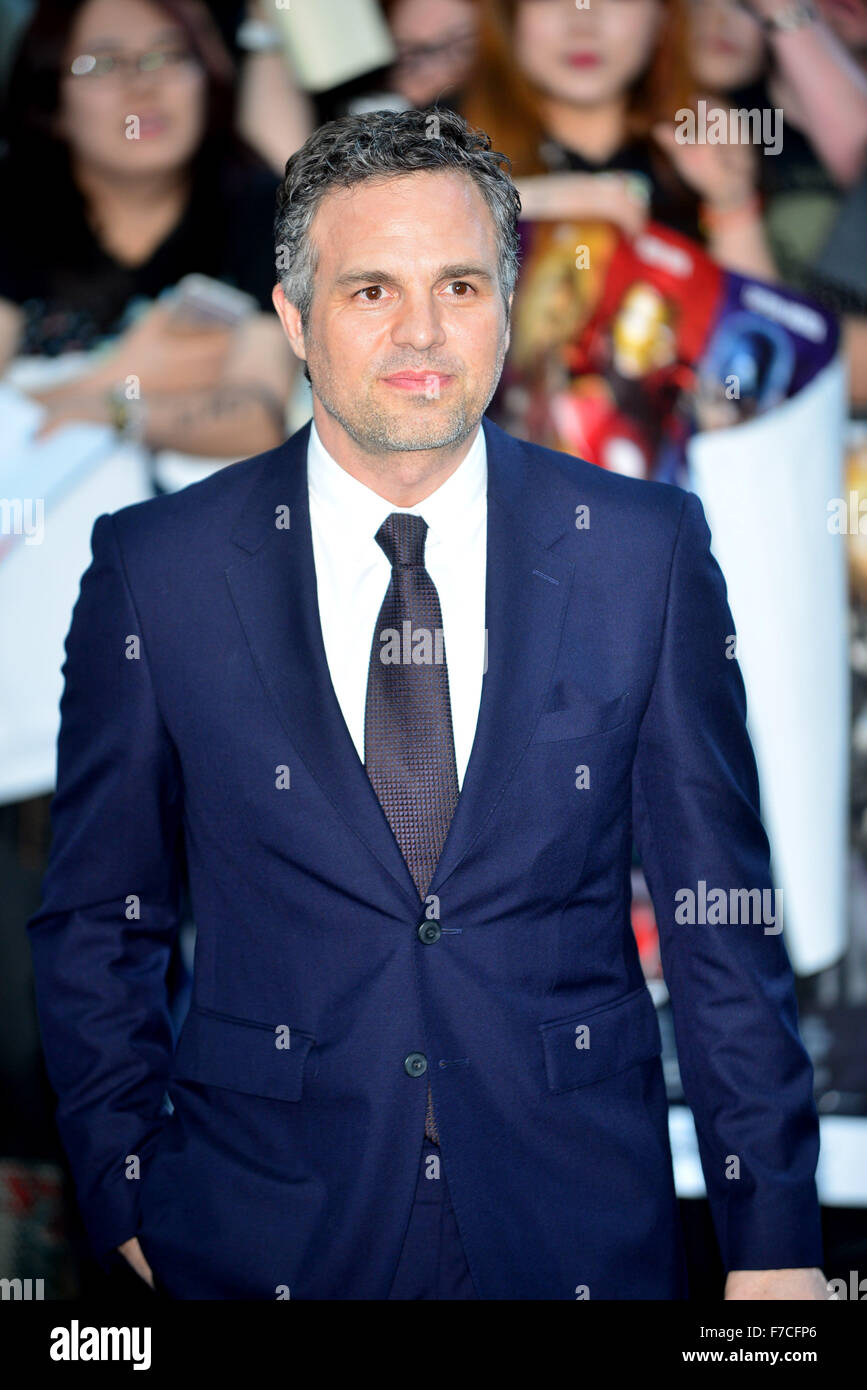 Mark Ruffalo At The Avengers Age Of Ultron European Film Premiere At