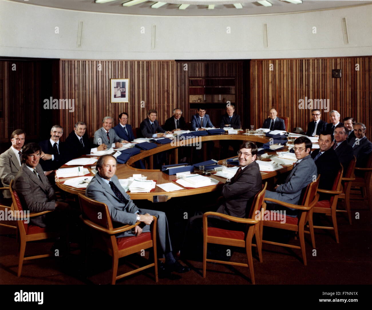 Prime Minister Robert Muldoon chairs a 1981 New Zealand Stock