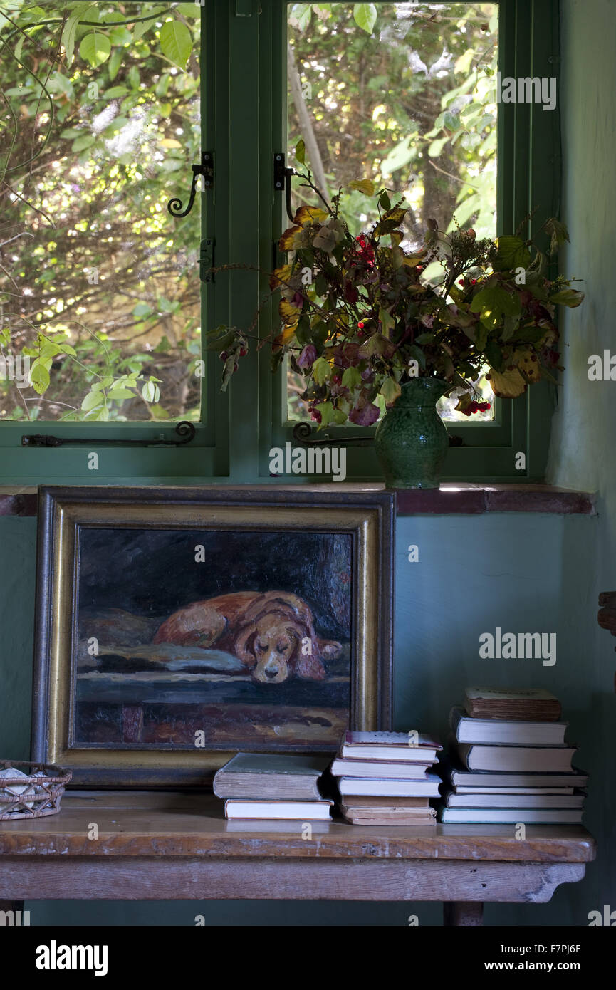 An interior view of Monk's House, East Sussex. Monk's House was the