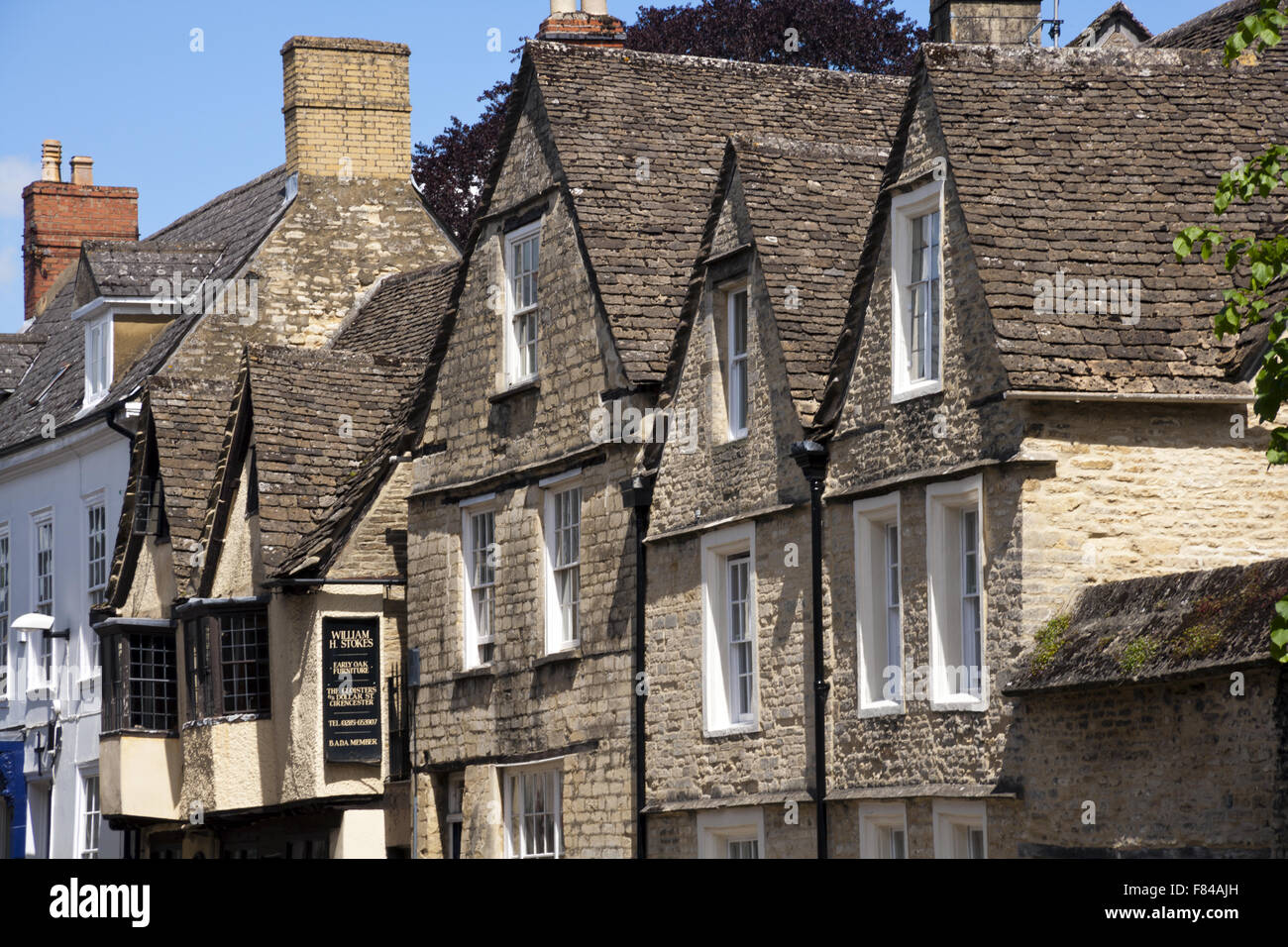 Typical Cotswold architecture in the quaint streets of Cirencester