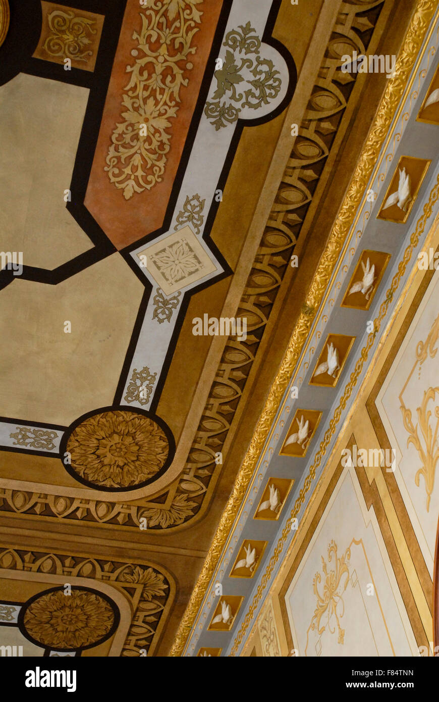 hand painted wall and ceiling decoration in "chapultepec castle hand painted wall and ceiling decoration in "chapultepec castle