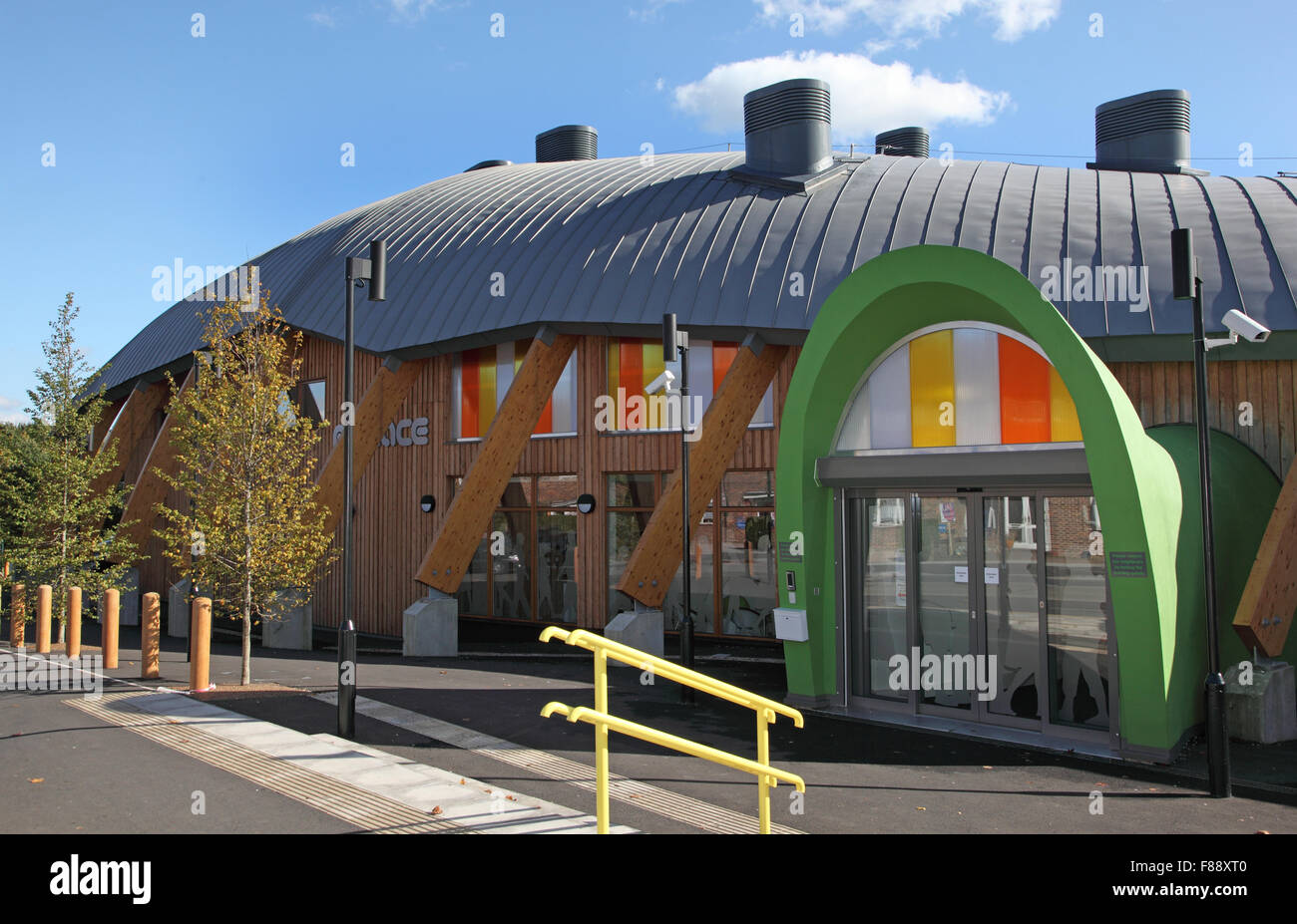 The MyPlace youth centre in Harold Hill, Hackney. A striking modern