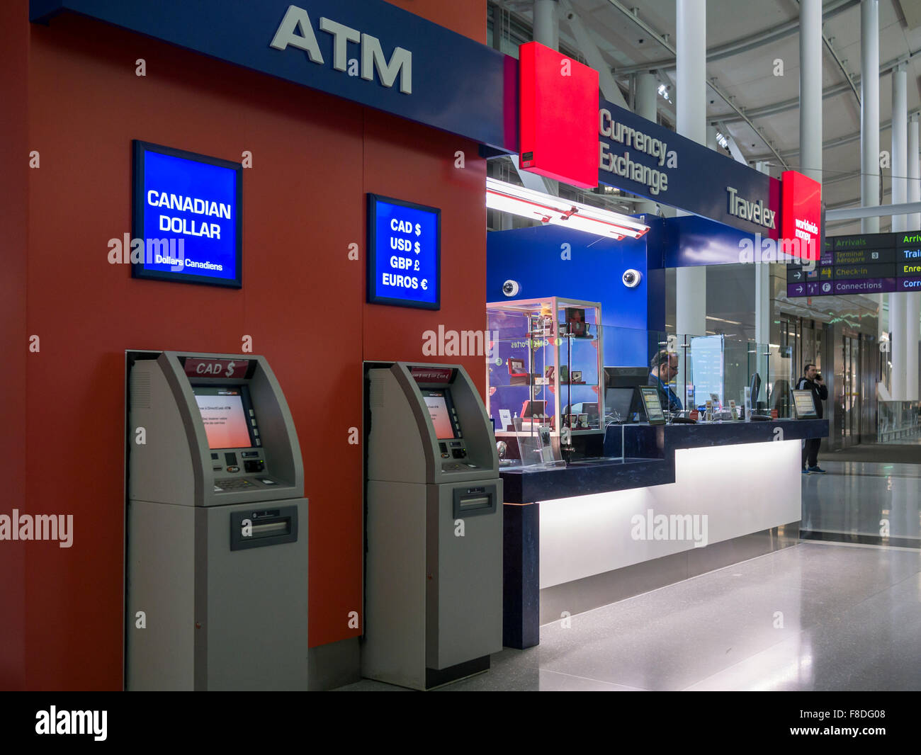 ATM And Money Exchange Counter In Toronto International Airport Stock currency-exchange-airport-rocket-remit