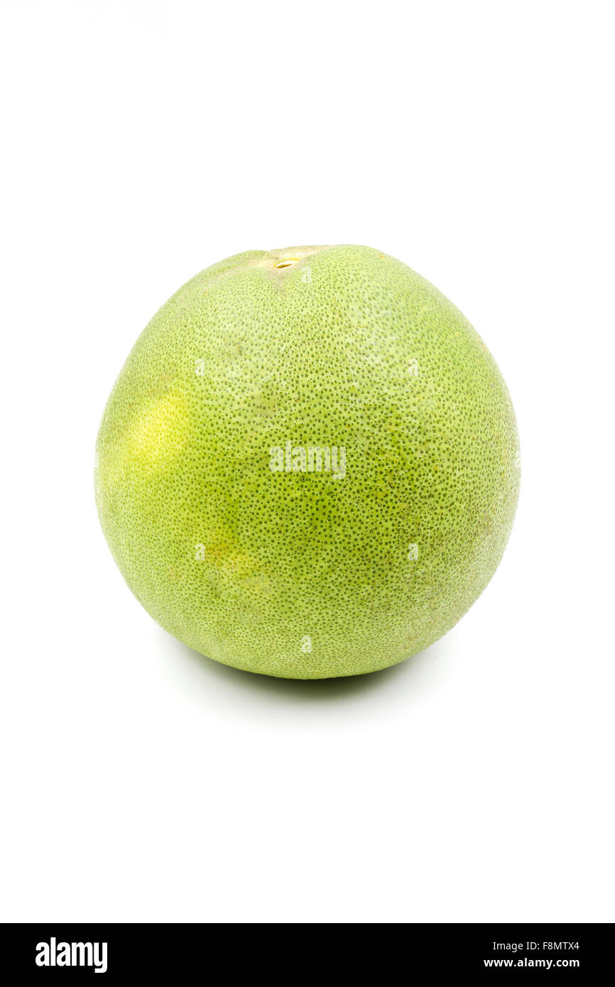 Green Pomelo Citrus Fruit Isolated On White Background Stock Photo Alamy