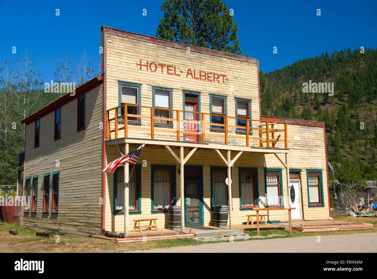 Hotel Albert, Montana Stock Photo, Royalty Free Image
