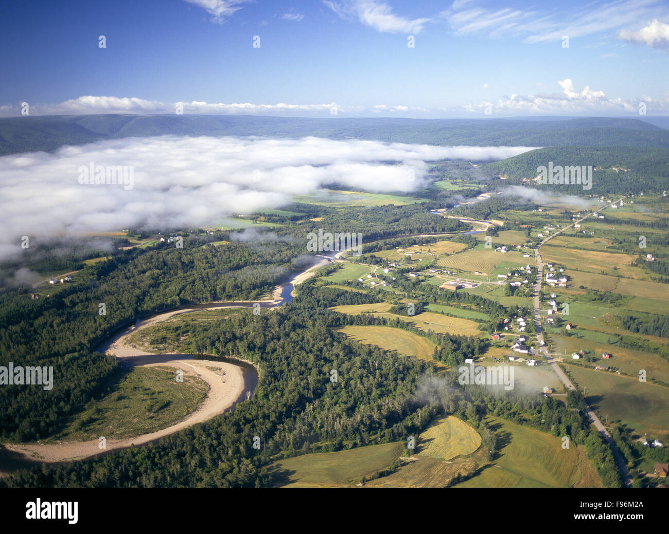 Northeast Margaree River, Margaree Valley, Nova Scotia, Canada Stock