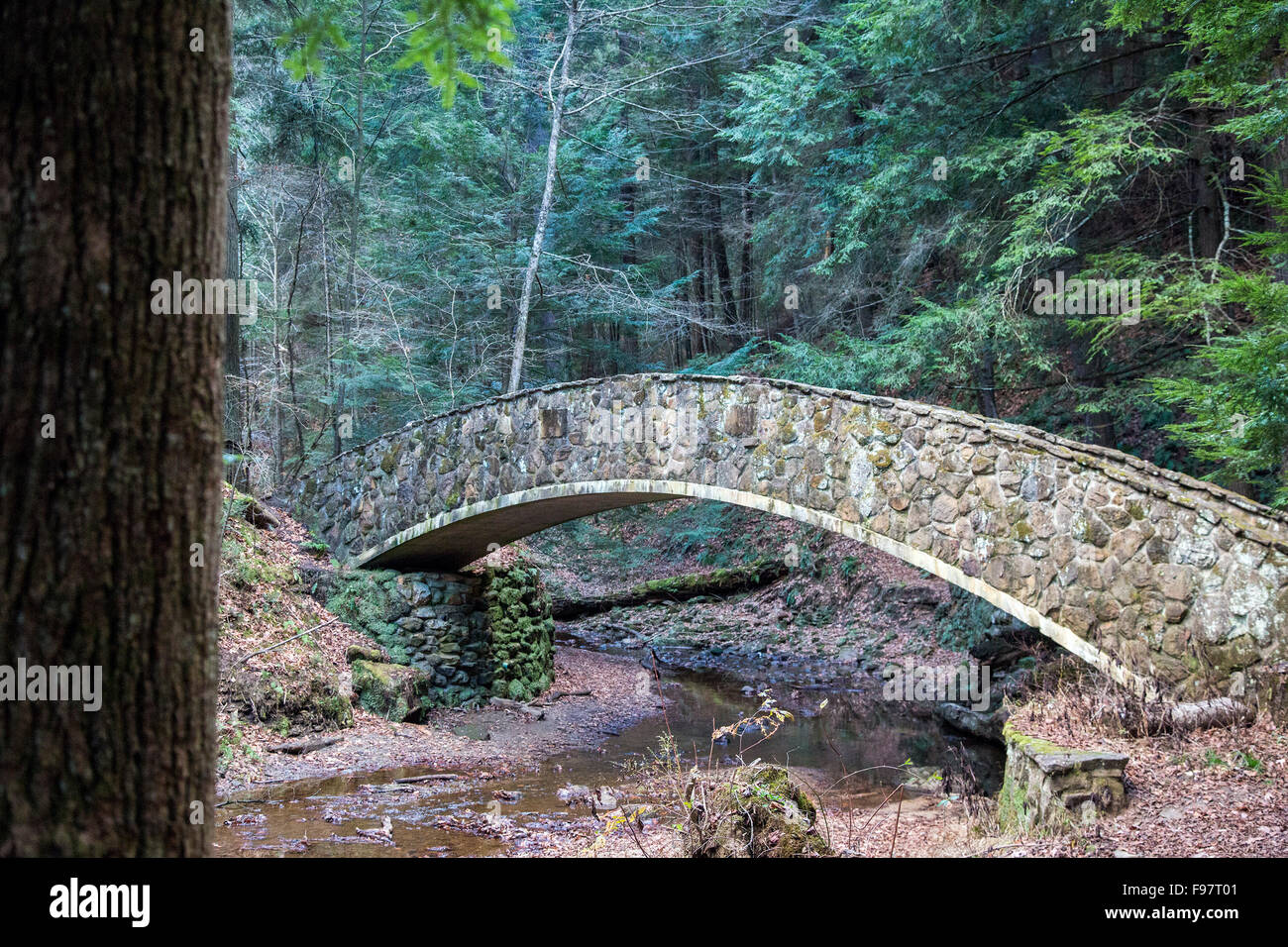 Logan, Ohio - The Old Man's Cave area at Hocking Hills State Park Stock