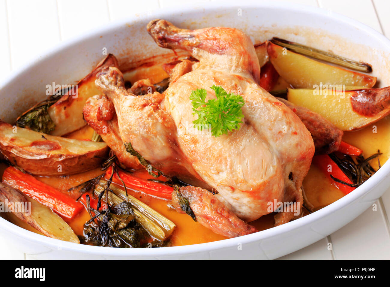 baked chicken with celery and carrots