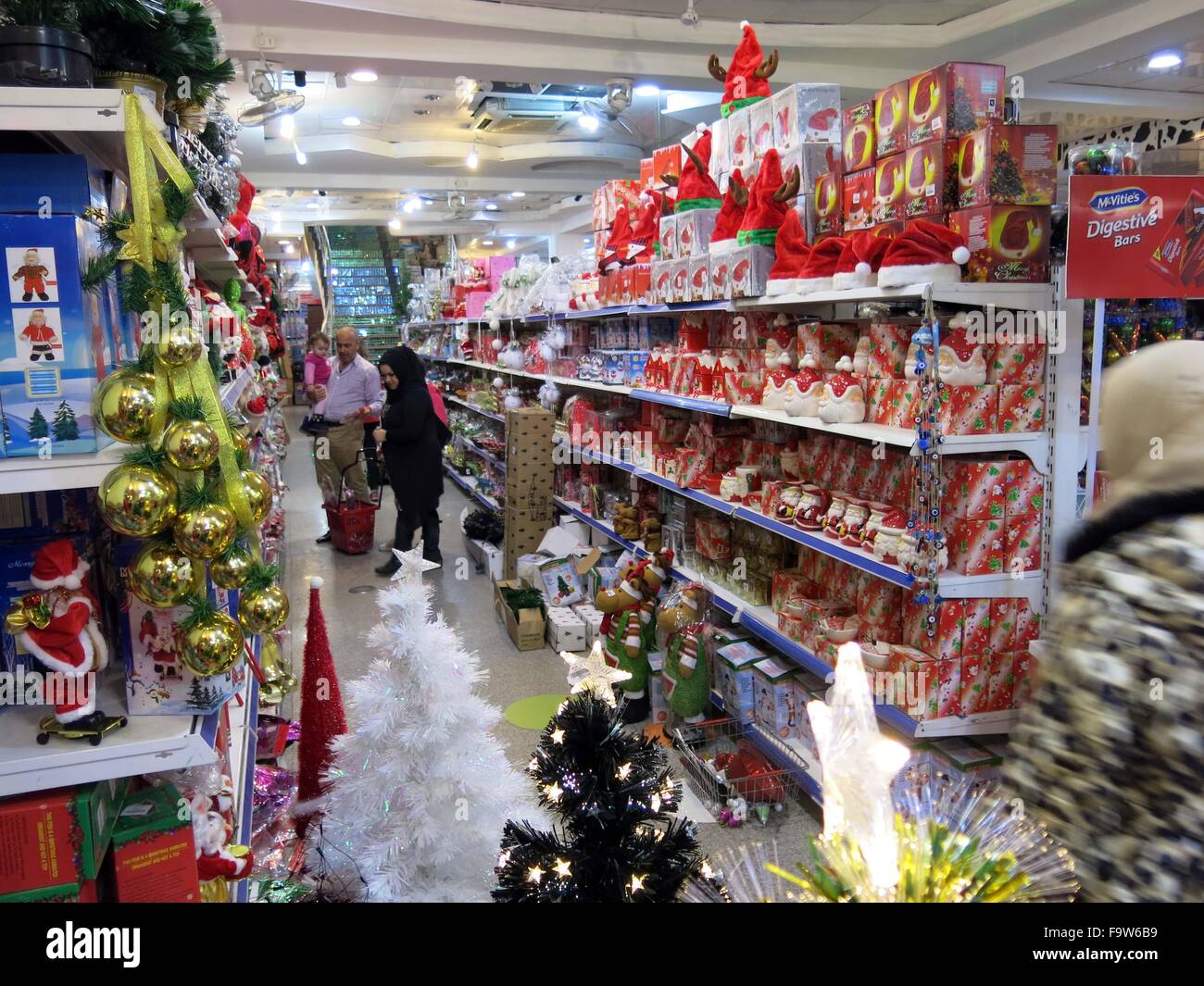 baghdad 18th dec 2015 people select christmas goods in baghdad 18th dec 2015 people select christmas goods in