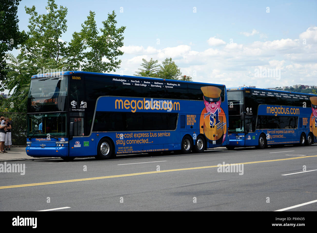 Megabus at 34th street between 11th and 12th Avenue stop in west side