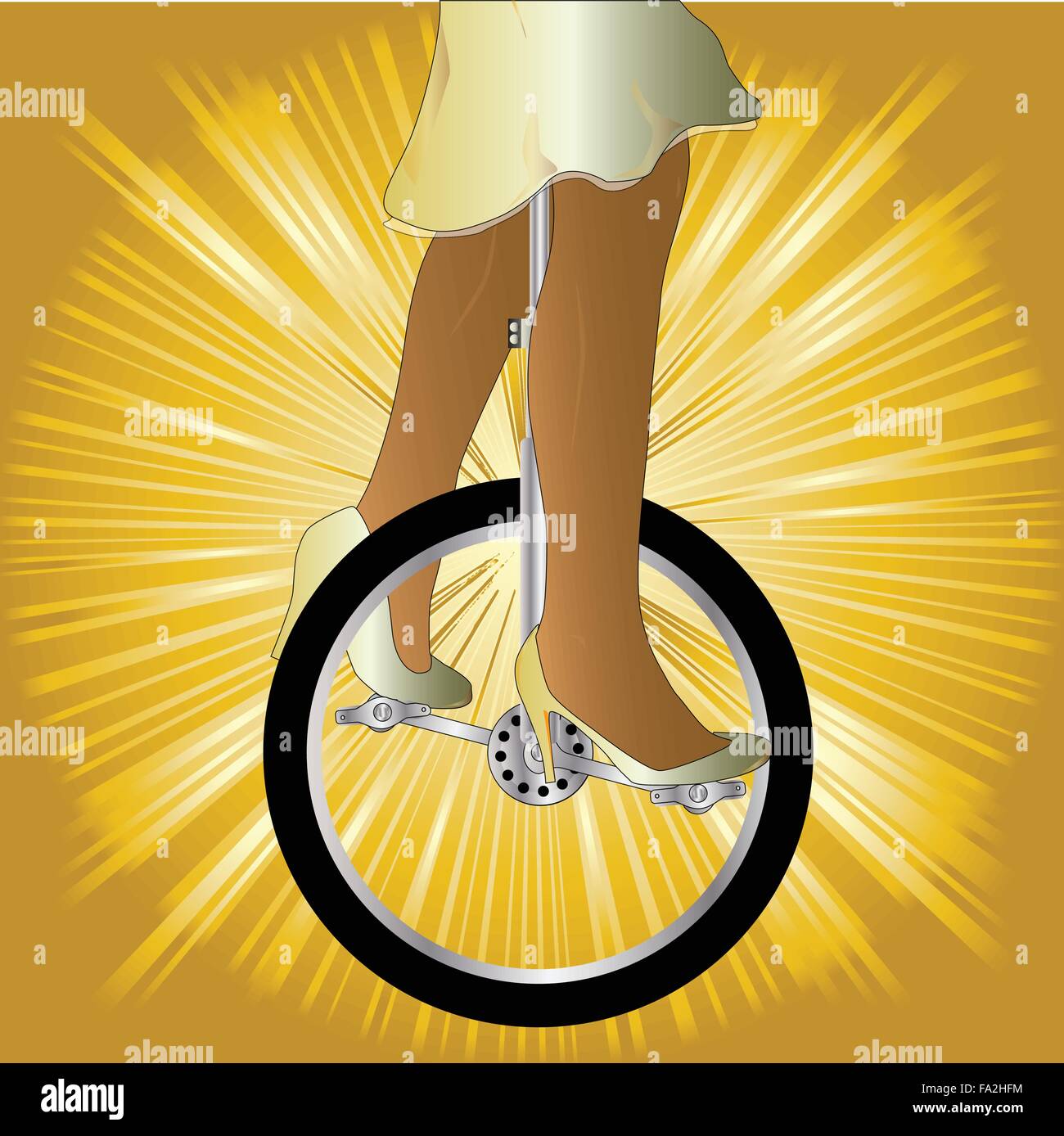 Unicycle Rider Stock Vector Images Alamy