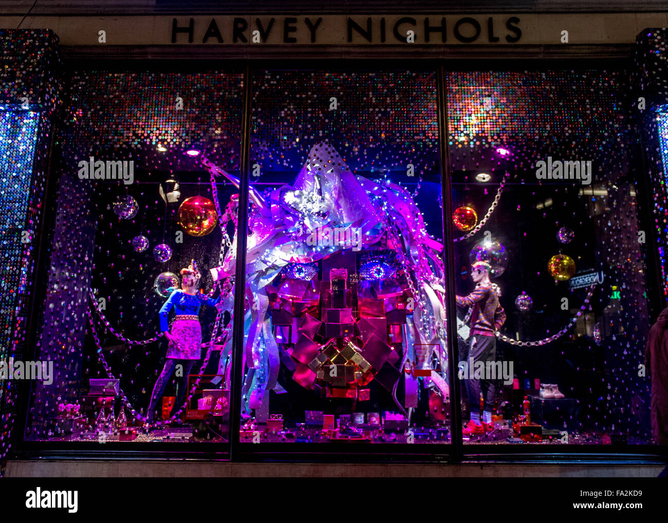 harvey nichols store in knightsbridge is lit up with harvey nichols store in knightsbridge is lit up with
