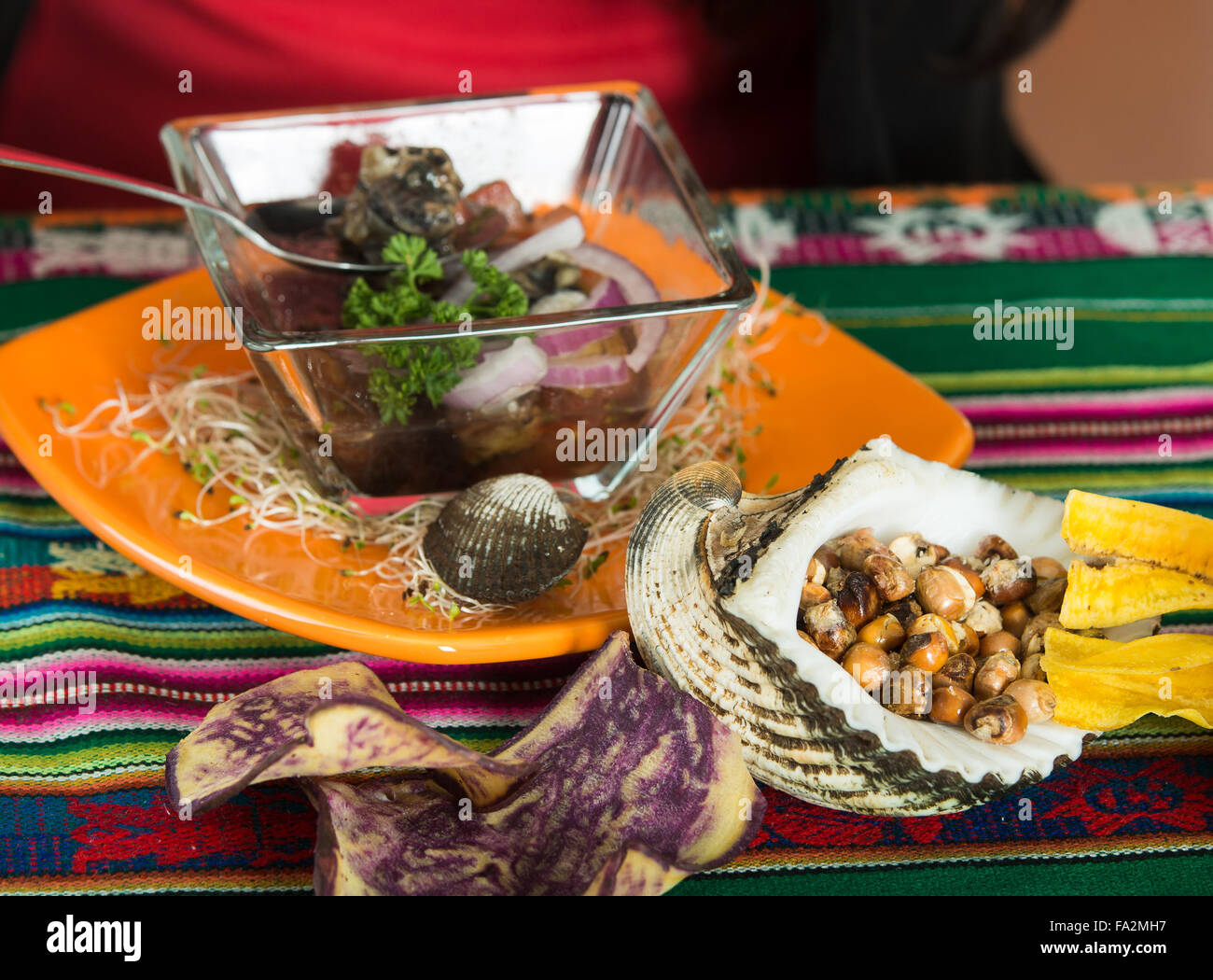 Delicious Ecuadorian Seafood Cebiche Stock Photo Alamy