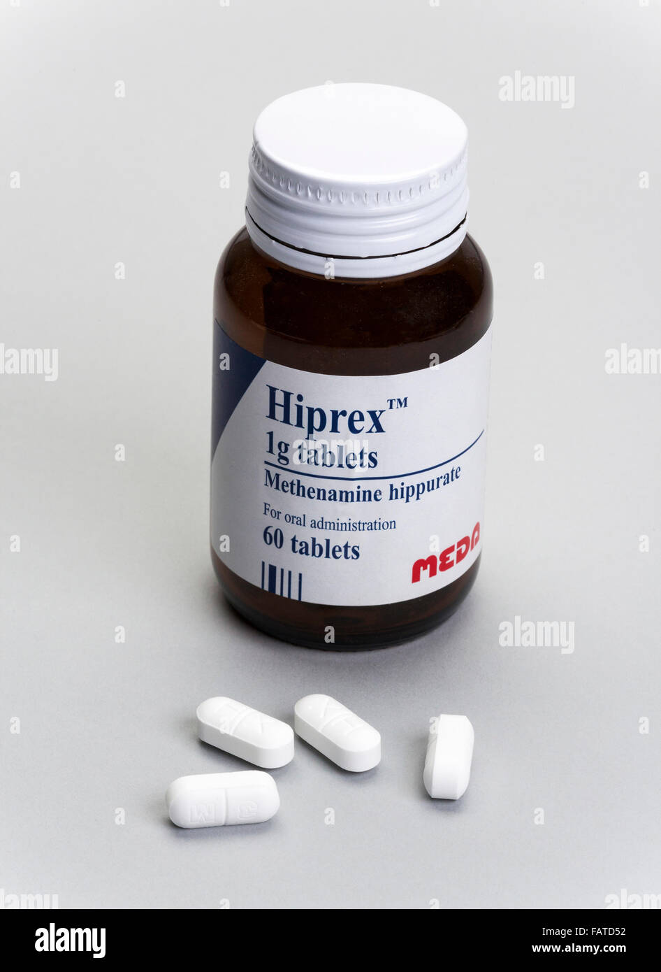 Hiprex methenamine tablets made by MEDA AB Stock Photo Hiprex methenamine tablets made by MEDA AB Stock Photo