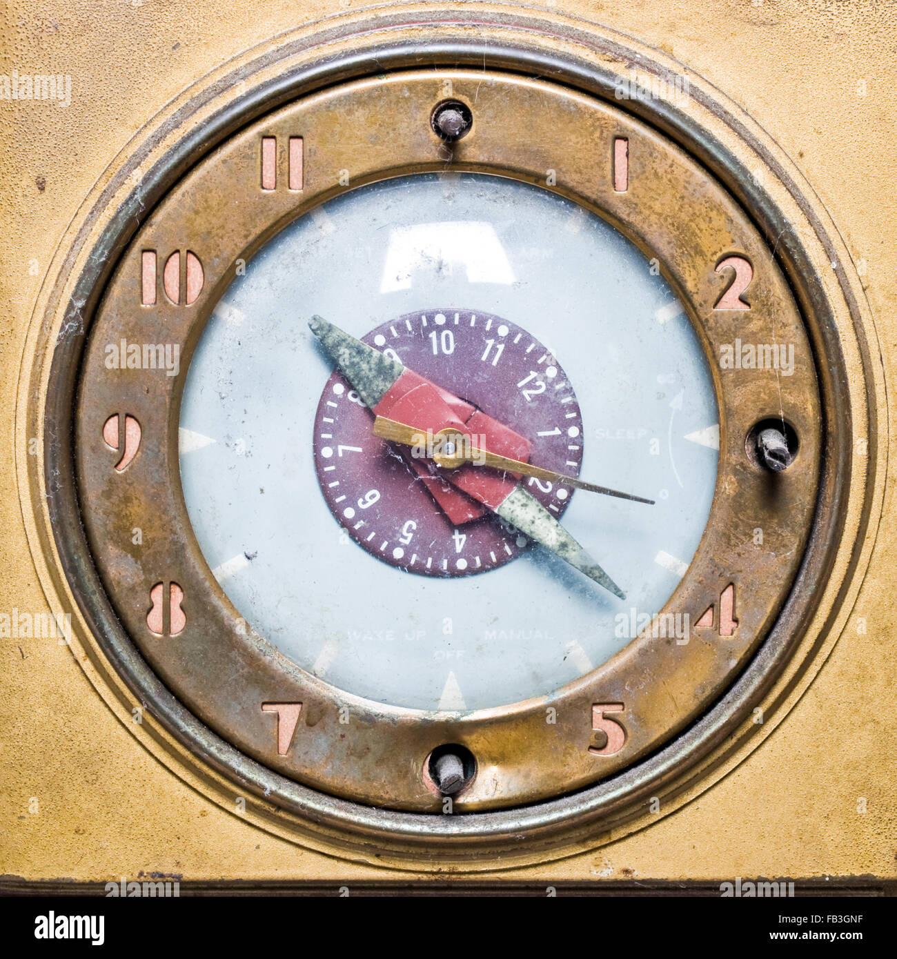 Vintage Radio Dials Controls and Inner Workings Stock Photo, Royalty